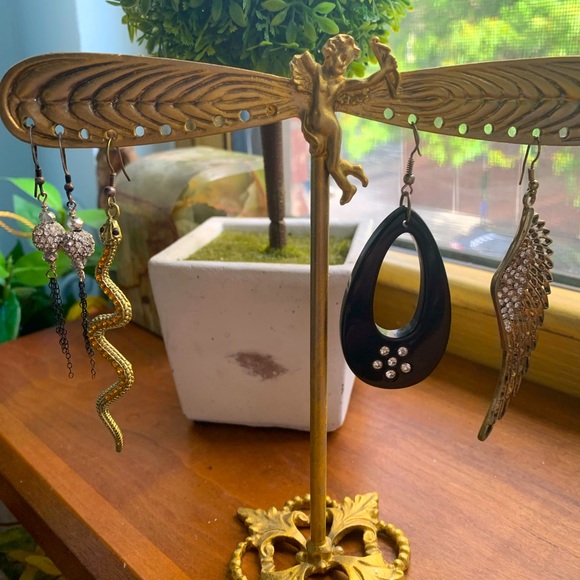 Lot of 4 single+1 silver pair of earrings - Picture 2 of 5